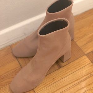 Cole Haan Laree Stretch Booties Tan Color, Like New!